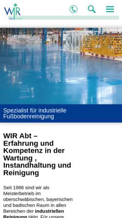 Vorschau der mobilen Webseite www.wir-abt.de, Abt GmbH