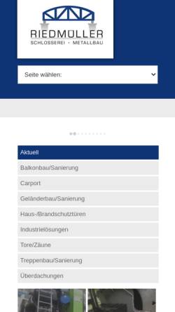 Vorschau der mobilen Webseite www.metallkompetenz.de, Riedmüller