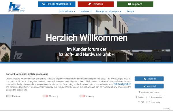 Vorschau von www.hz-gmbh.de, hz Soft- & Hardware GmbH