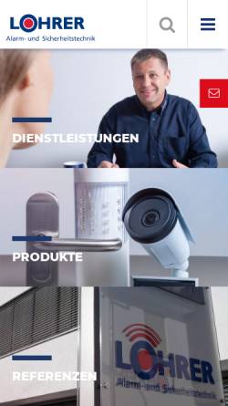 Vorschau der mobilen Webseite lohrer.de, Alarm- und Sicherheitstechnik Lohrer GmbH