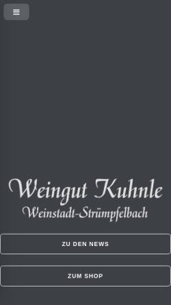 Vorschau der mobilen Webseite www.weingut-kuhnle.de, Weingut Kuhnle GbR