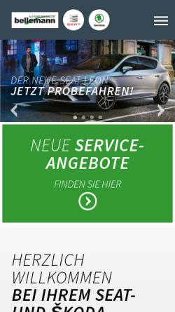 Vorschau der mobilen Webseite www.automobilsalon-bellemann.de, Automobilsalon Bellemann - Nissan-Händler