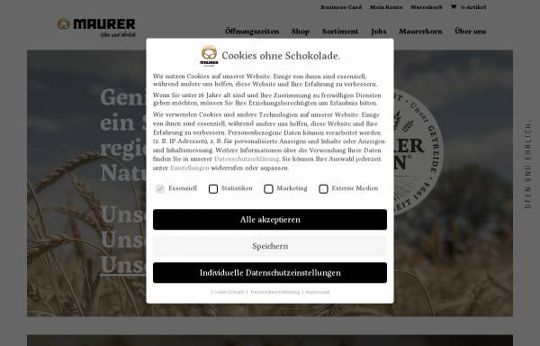 Vorschau von www.baecker-maurer.de, Bäcker Maurer
