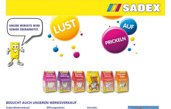 Vorschau von www.sadex.de, SADEX Zuckerwarenfabrik GmbH