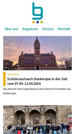 Vorschau der mobilen Webseite www.besselgymnasium.de, Besselgymnasium