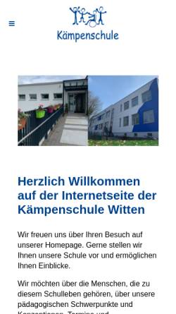 Vorschau der mobilen Webseite www.kaempenschule.de, Kämpenschule