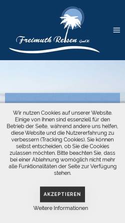 Vorschau der mobilen Webseite www.freimuth-reisen.de, Freimuth Reisen GmbH