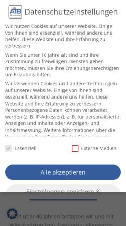 Vorschau der mobilen Webseite www.matec-ahaus.de, Matec Bauelemente GmbH