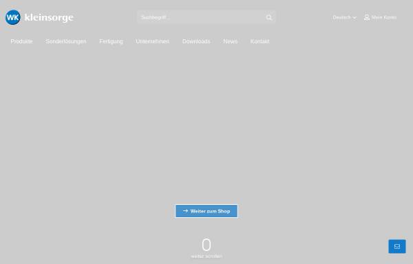 Vorschau von www.kleinsorge.de, Kleinsorge Verbindungstechnik GmbH