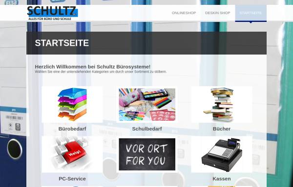 Vorschau von www.buero-schultz.de, Detlef Schultz Bürosysteme, Enger