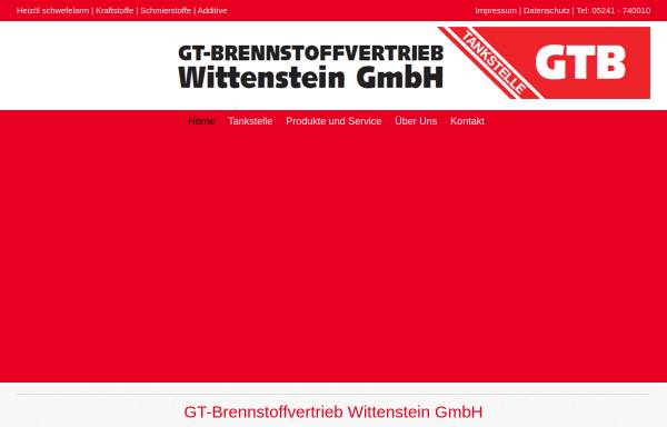Vorschau von www.gtbrennstoffe.de, GT-Brennstoffvertrieb Wittenstein GmbH