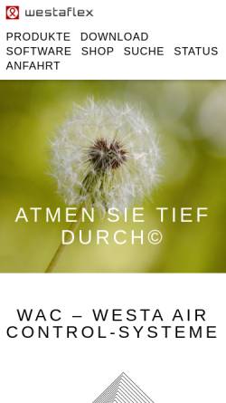 Vorschau der mobilen Webseite www.westaflex.de, Westaflexwerk GmbH