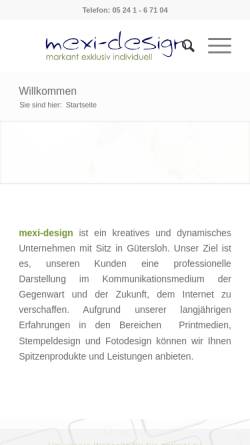 Vorschau der mobilen Webseite www.mexi-design.de, Mexi-Design Astrid Carnin