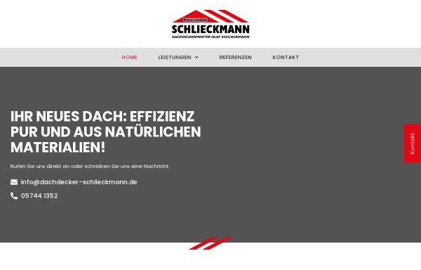 Vorschau von www.dachdecker-schlieckmann.de, Dachdeckermeister Schlieckmann, Inhaber Olaf Schlieckmann