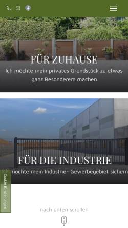 Vorschau der mobilen Webseite www.heimsath-zaunbau.de, Holz- u. Zaunbau Heimsath GmbH