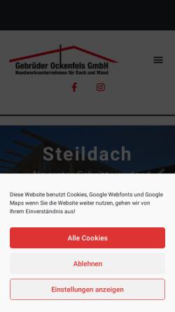 Vorschau der mobilen Webseite gebrueder-ockenfels.de, Gebrüder Ockenfels GmbH