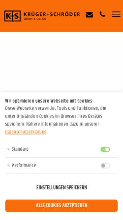 Vorschau der mobilen Webseite www.krueger-schroeder.de, Krüger & Schröder