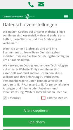 Vorschau der mobilen Webseite www.leitern-kesting.de, Leitern Kesting