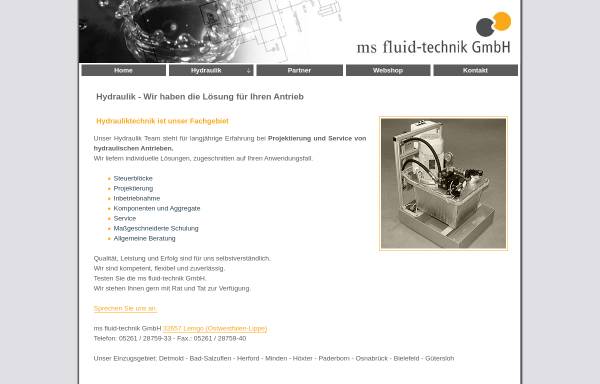 Vorschau von www.ms-fluid.de, ms-fluid GmbH