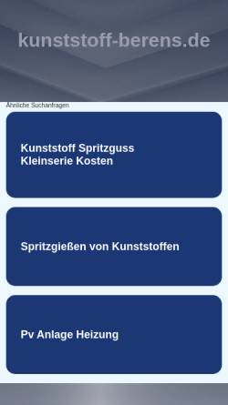 Vorschau der mobilen Webseite www.kunststoff-berens.de, Gebrüder Berens GmbH BKT Kunststofftechnik