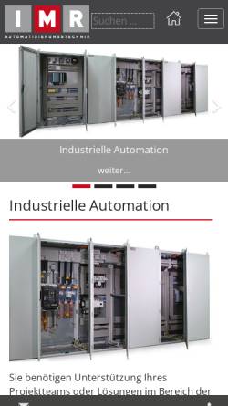 Vorschau der mobilen Webseite www.imr-le.de, IMR Gesellschaft für Prozeßleit- und Automatisierungstechnik mbH