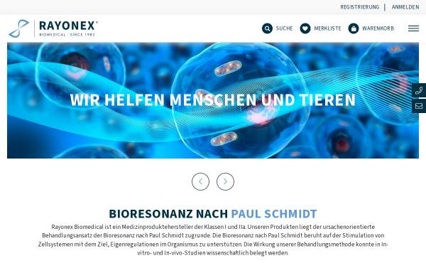 Vorschau von www.rayonex.de, Rayonex Biomedical GmbH
