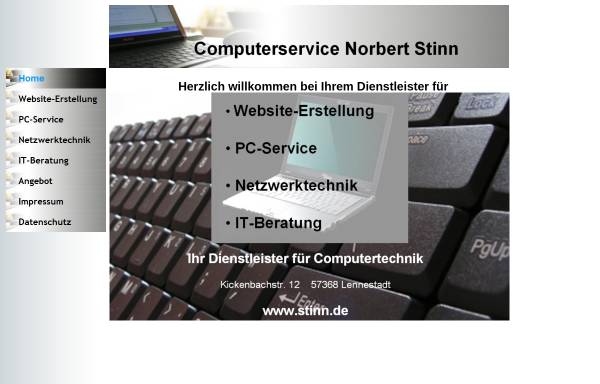 Vorschau von www.stinn.de, Systemberatung Norbert Stinn