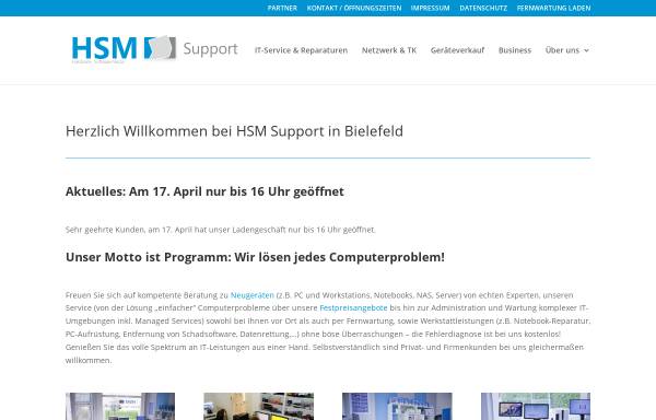 Vorschau von hsm-support.de, HSM Support, Inhaber Simon Aschemeier