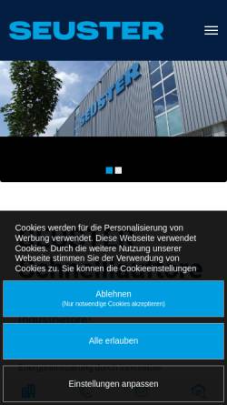 Vorschau der mobilen Webseite www.seuster.de, Adolf Seuster GmbH & Co KG