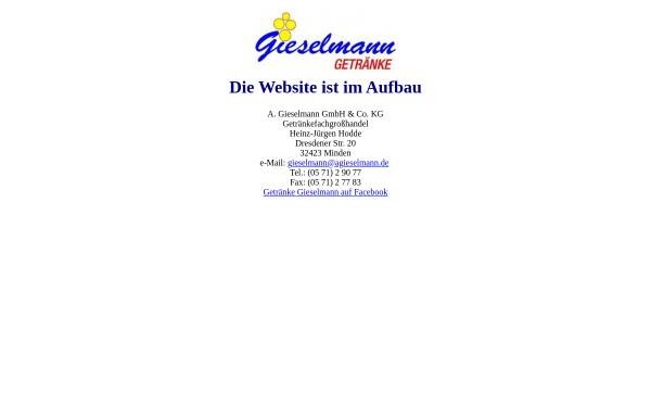 Vorschau von www.gieselmann-getraenke.de, A. Gieselmann GmbH & Co. KG, Getränkefachgroßhandel