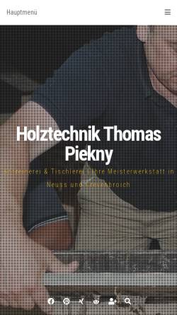 Vorschau der mobilen Webseite www.holztechnik-piekny.de, Holztechnik Thomas Piekny