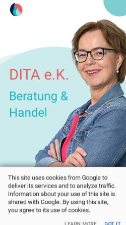 Vorschau der mobilen Webseite www.dita.de, Dita e.K. Design und Internet Trade Agency