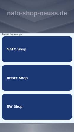 Vorschau der mobilen Webseite www.nato-shop-neuss.de, Nato-Shop Neuss