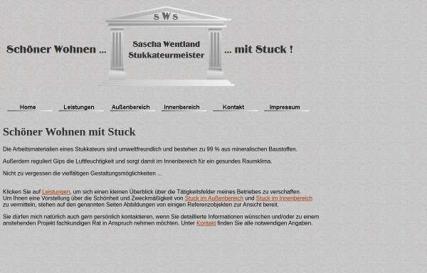 Vorschau von www.stuck-wentland.de, Sascha Wentland, Stukkateurmeister