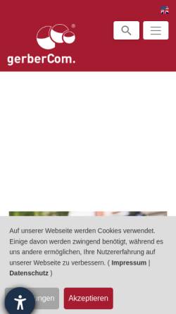 Vorschau der mobilen Webseite www.gerbercom.de, gerberCom. WERBEAGENTUR GmbH