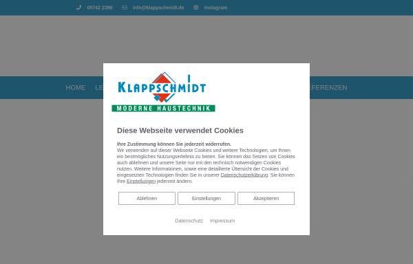 Vorschau von www.klappschmidt.de, Klappschmidt, Inhaber Karl Gerkewermann e. K.