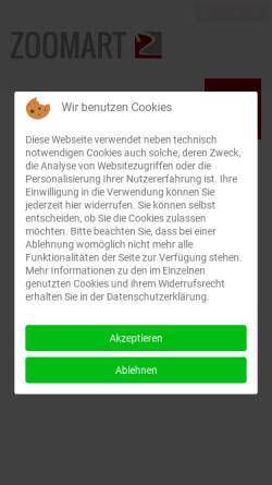 Vorschau der mobilen Webseite www.zoomart.de, Zoomart