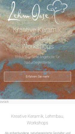 Vorschau der mobilen Webseite www.menting.de, Menting Lehmbau und Rohstoffe