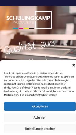 Vorschau der mobilen Webseite schuelingkamp.de, Schülingkamp Productions