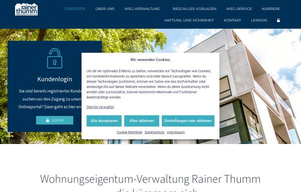 Vorschau von www.thumm-siegen.de, Wohnungsverwaltung Rainer Thumm