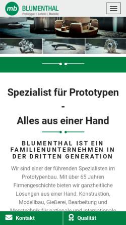 Vorschau der mobilen Webseite mb-modelle.de, Modellbau Blumenthal GmbH