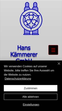 Vorschau der mobilen Webseite www.hans-kaemmerer.de, Hans Kämmerer GmbH