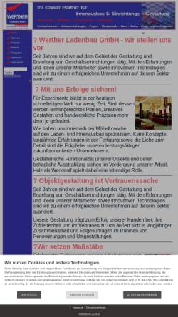 Vorschau der mobilen Webseite www.werther-ladenbau.de, Werther Laden- & Innenausbau GmbH