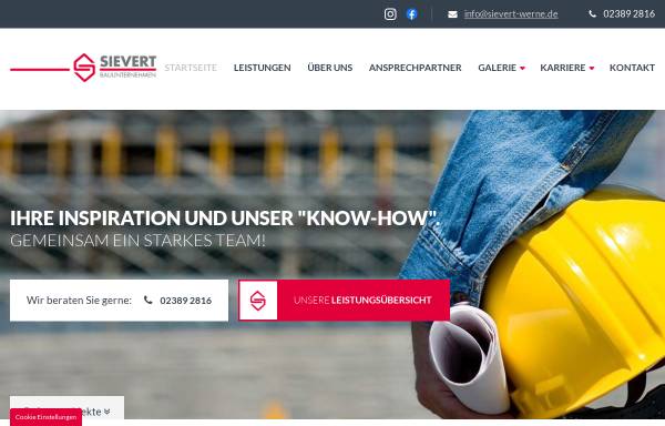 Vorschau von www.sievert-werne.de, Bauunternehmen Sievert GmbH