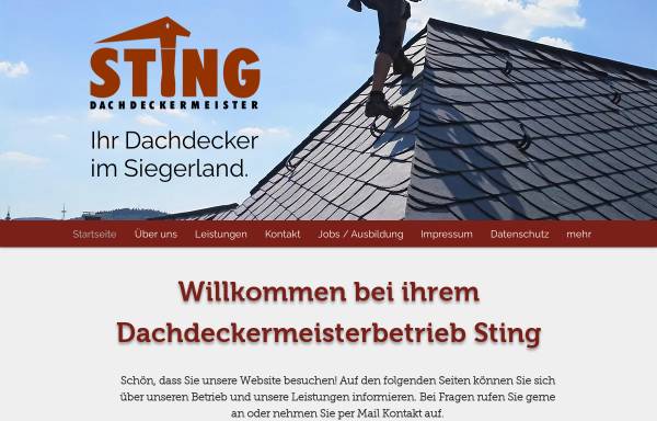 Vorschau von www.dachdecker-meister-sting.de, Christoph Sting Dachdeckermeister