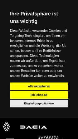 Vorschau der mobilen Webseite renault-walter.de, Autohaus Walter