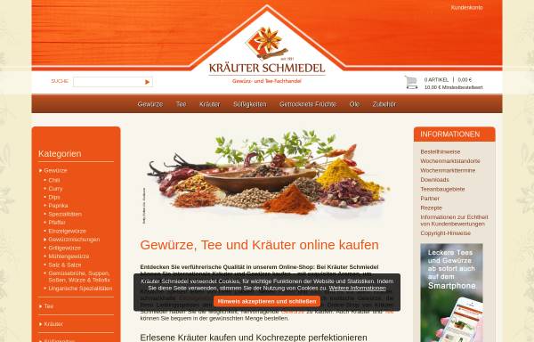 Vorschau von www.kraeuter-schmiedel.de, Kräuter-Schmiedel