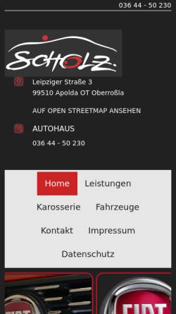 Vorschau der mobilen Webseite www.autohaus-scholz.de, Autohaus Scholz