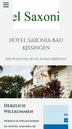 Vorschau der mobilen Webseite www.kurhotel-saxonia.de, Kurhotel Saxonia