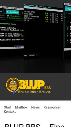 Vorschau der mobilen Webseite www.blup-bbs.de, Blup BBS